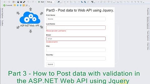 Part 3 - How to post data with validation in the ASP.NET Web API using Jquery