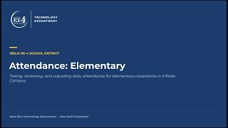 Infinite Campus: Elementary Attendance