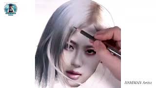  Rosé (BLACKPINK) Hyper-Realistic Color Sketch | Soft Beauty Portrait #Rosé #BLACKPINK#RoseBlackpink screenshot 3