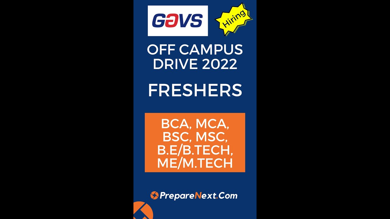 GAVS Off Campus Drive 2022 | Freshers | IT Job | Engineering Job | Chennai/Pune/Bangalore/Hyderabad