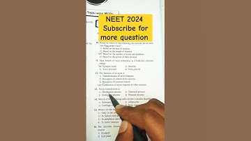 QUESTION : 8 Neural control coordination✨👆 #short#neet #aiims  #tranding #viral #yakeenbatch