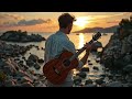 Guitar Strings at Sunset