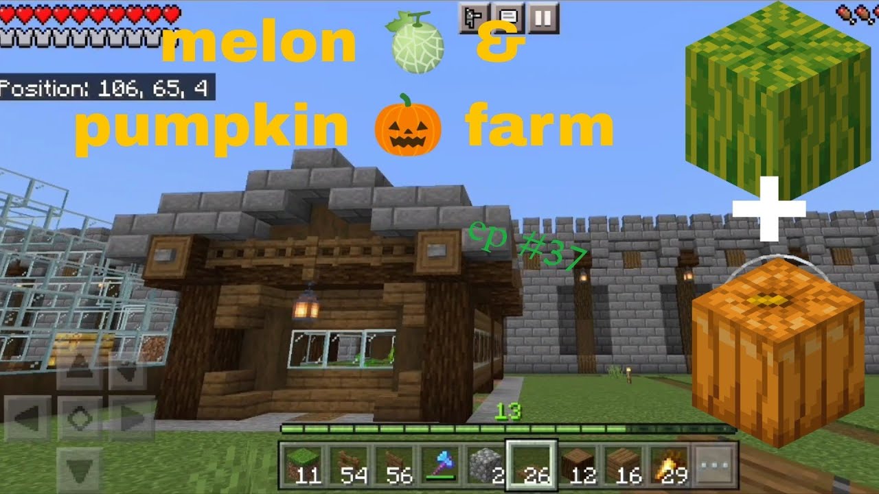 Melon and pumpkin farm in Minecraft SMP ep 037 beyonder minecraft smp gaming YouTube