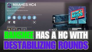 A DESTABILIZING ROUNDS HC - BANSHEE-44 Destiny 2 Gunsmith Official Weapon Inventory Destiny 2