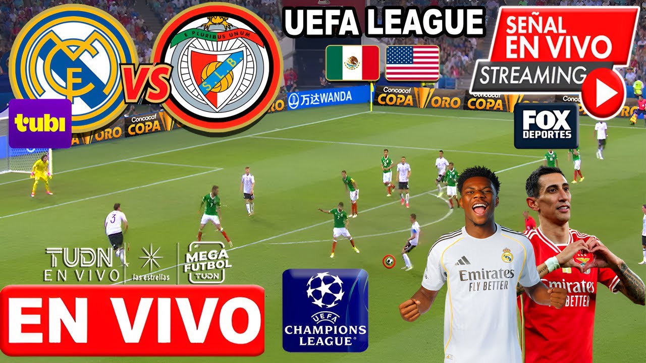 🔴 BENFICA vs REAL MADRID Champions League EN VIVO | ✅ UEFA LEAGUE | Donde ver Real Madrid vs Benfica