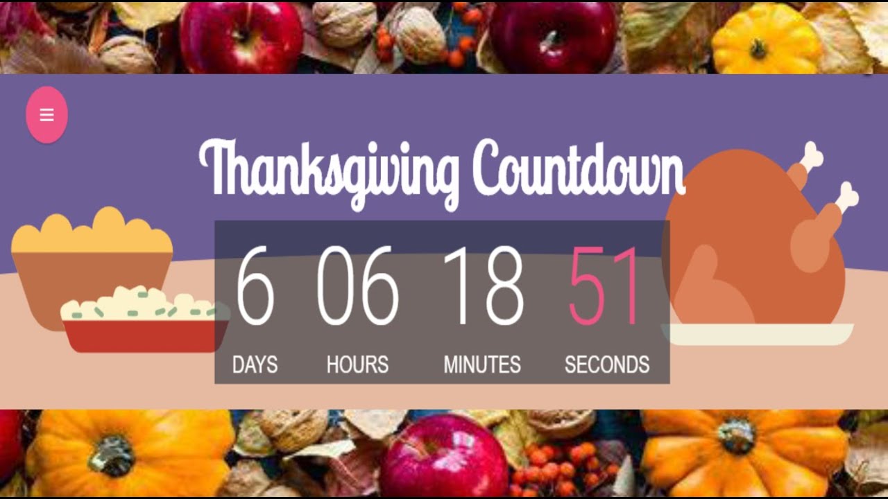 Thanksgiving Countdown Youtube