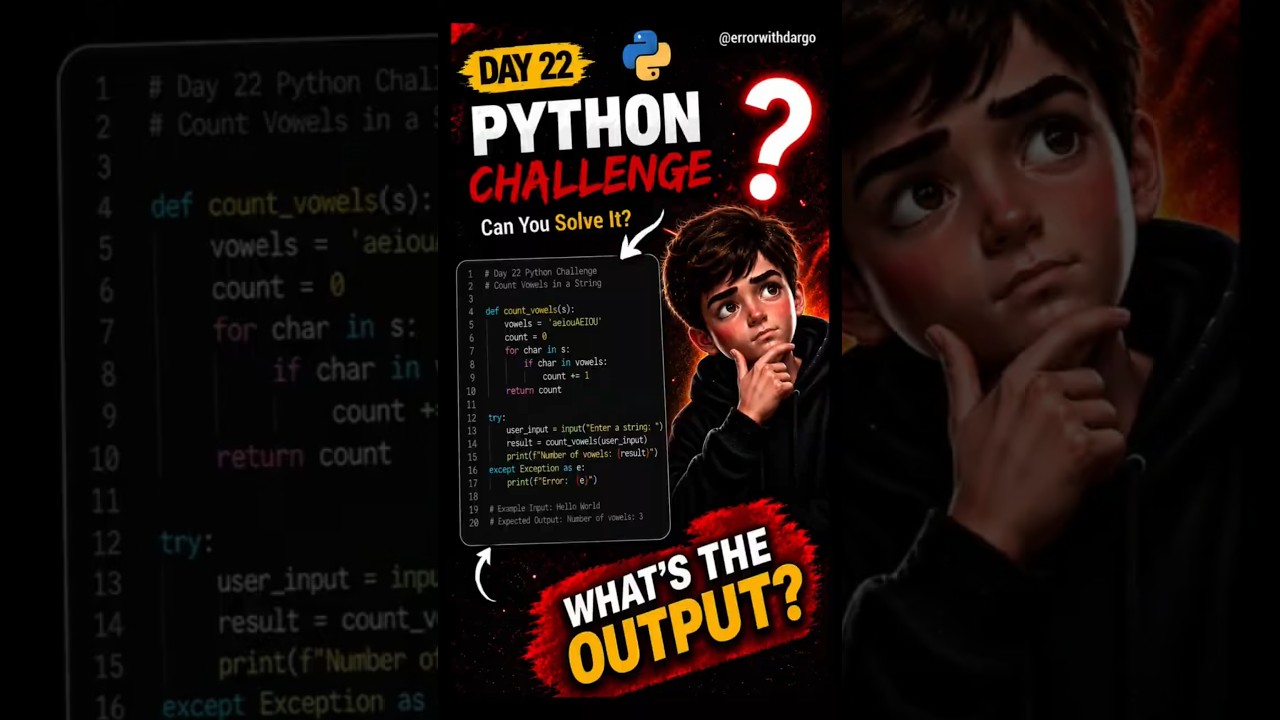 🚀 Python Challenge || Welcome to Day  22 of 100 Days of Python #coding #programming
