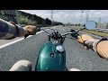 雨の日に観る キャンプ道中 走行風景 KAWASAKI CUSTOM W650 [POV] Only motorcycle driving scenery.unroof [字幕ありsubtitles]