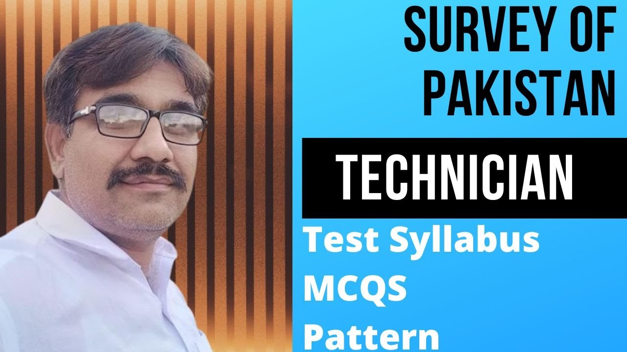 Survey of Pakistan Technician Test Syllabus Pattern Solved MCQS Preparation