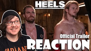 HEELS - Official Trailer Reaction Stephen Amell and Alexander Ludwig Starz