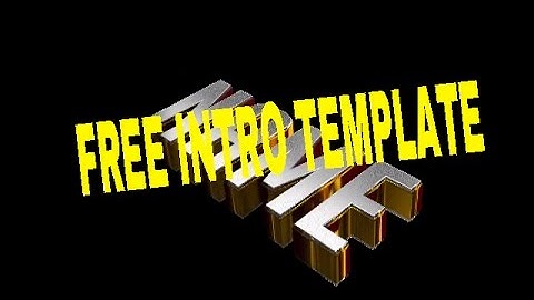 FREE INTRO TEMPLATE! Free blender intro template