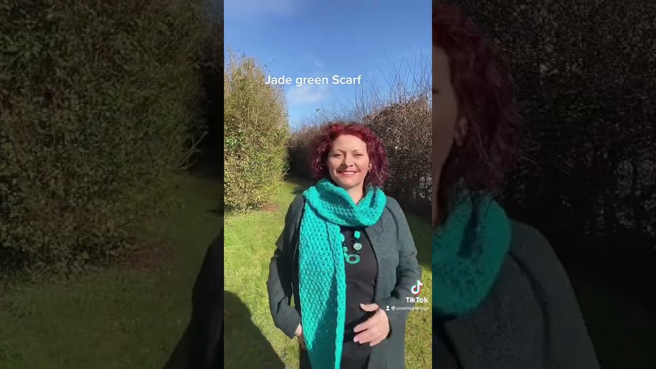 Jade green scarf - unisex