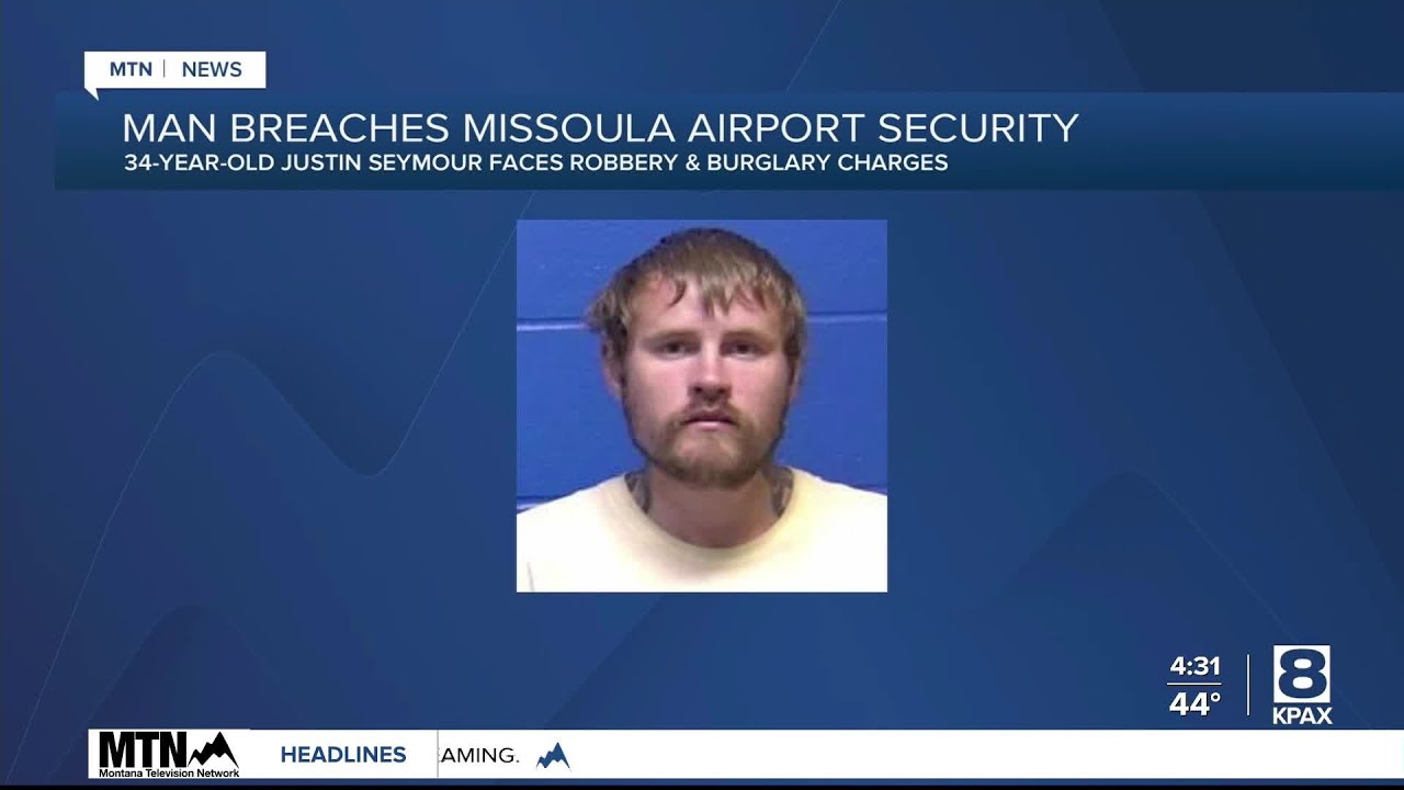 Man breaches Missoula airport security, attempts to steal plane - YouTube