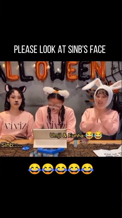 please look at sinb's face😂 #viviz #sinb #kpop