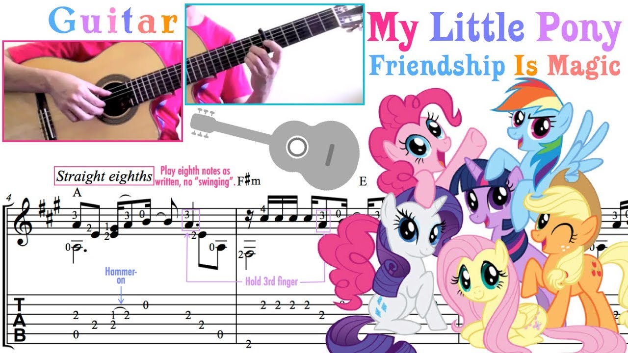 My little pony theme. МЛП гитара. Пони с гитарой. Пони с укулеле. My little Pony Ноты.