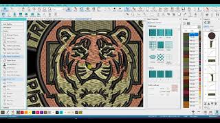 Tricare Operations Tiger Embroidery Digitizing Example (no sound) screenshot 1
