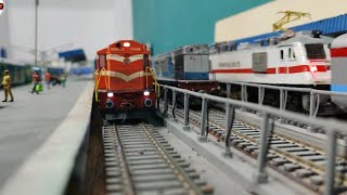 WDG3A WITH ICF DEPARTING FROM MINIATURE RAILWAY STATION | MINI TRAIN MODEL| Ho Scale  Indian Railway