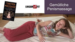 Gemütliche Hoden- und Penismassage im Liegen