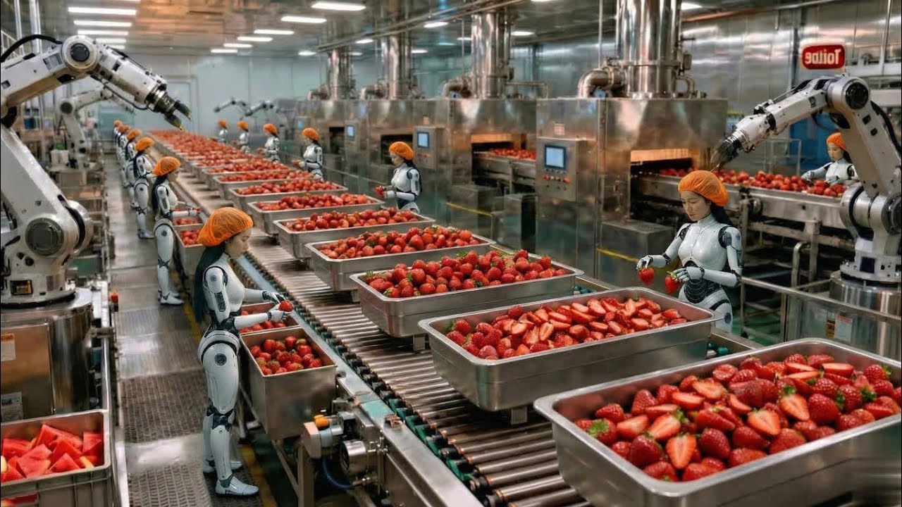 Inside the Robotic Strawberry Jam Factory : How Robots Make Premium Jam ...