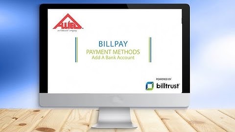 BillPay Payment Methods, Add a Bank Account
