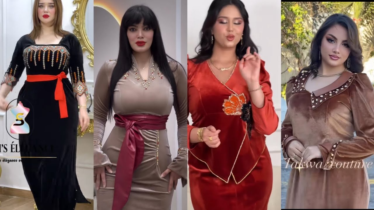 أجمل التصاميم من قنادر القطيفة وليغوب العيد 2026#قنادر_جزائرية 