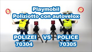 Playmobil 70304 Polizei Vs 70305 Police Poliziotto Con Autovelox Special Plus