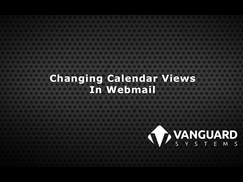 Changing Calendar Views In Webmail