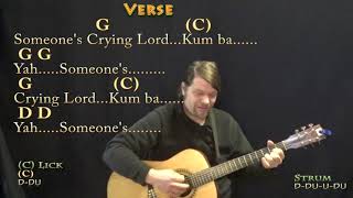 Video thumbnail of "Kumbaya (Kid Song) Guitar Cover Lesson in G with Chords/Lyrics - Munson"