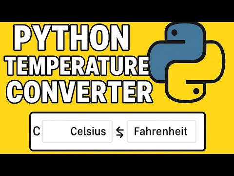 Temperature converter using python|Beginner 