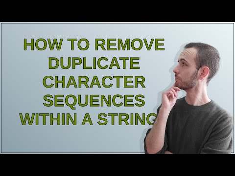 How to remove duplicate character sequences within a string?