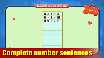 G3 - Module 8 - Exercise 1 - Complete number sentences | Appu Series | Grade 3 Math Learning