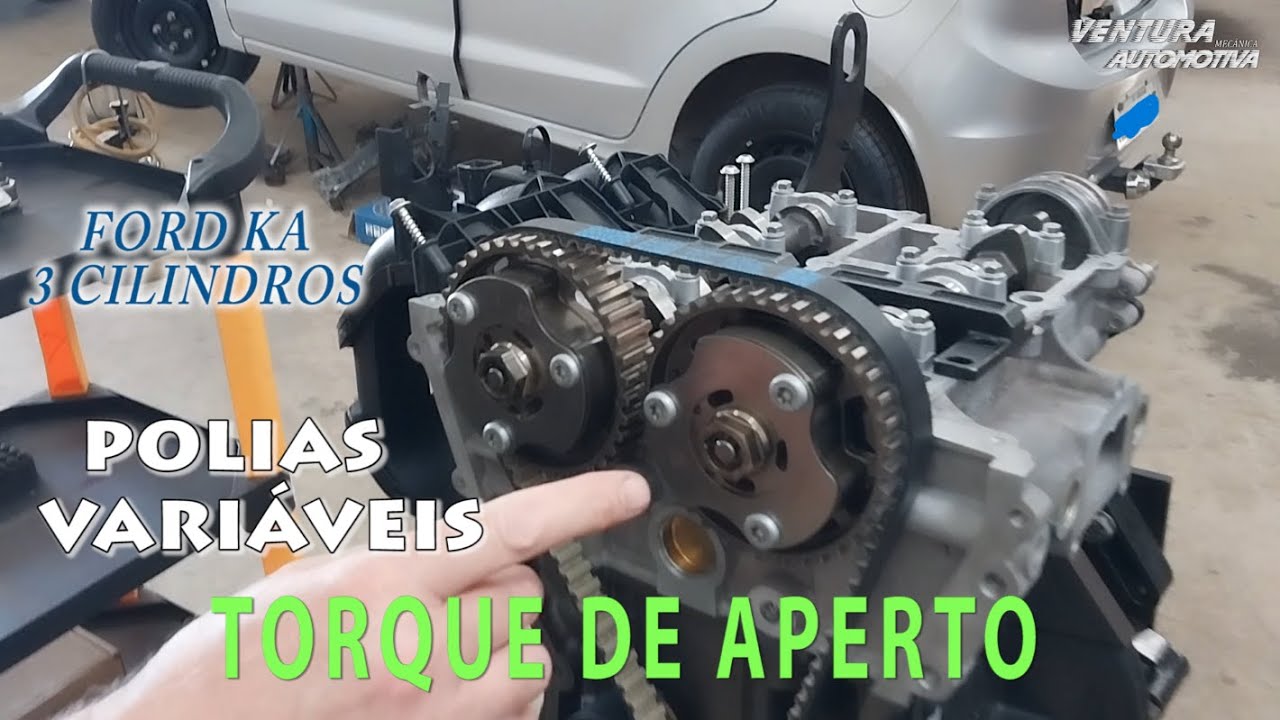 Torque de aperto das polias variáveis - Ford Ka 3 cilindros
