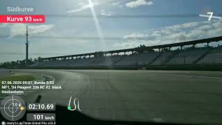 Touristenfahrten Hockenheimring 07.06.2026, Peugeot 206 RC schwarz, Gruppe 1-1, ca 9.05 Uhr