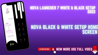 Nova launcher 7white & black setup 2k22!!! ..Nova black and white home screen setup..!! screenshot 2