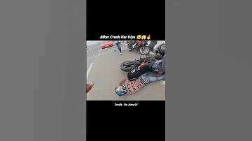 Biker Crash Kar Diya Live Accident Shorts Rider Crash Biker Motovlog Viral Vlog Bikelife 