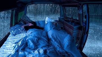 Rain Sounds for Sleeping ⚡ Soft Rain & Gentle Thunder on Cozy Car for Deep Sleep, Releases Tension