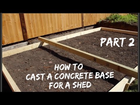 how to lay a concrete base for a shed part two - youtube