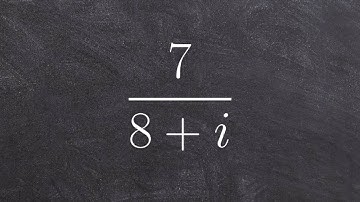 Tutorial - Dividing complex numbers ex 18, 7/(8 + i)