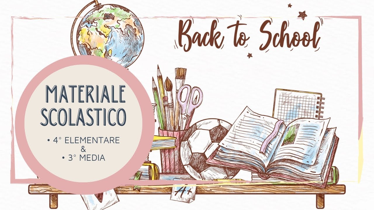 Materiale scolastico 4 elementare e 3 media 2022