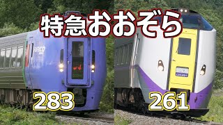 特急おおぞら号 JR北海道 札幌～釧路の優等列車 キハ283系とキハ261系1000番台 (Tilting Train In Hokkaido,Japan)