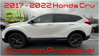 2017  2022 Honda CRV problems