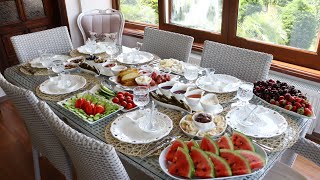 I PREPARED SUMMER BREAKFAST FOR MY GUESTS. EVERYTHING IS VERY EASY PREPARE A QUICK