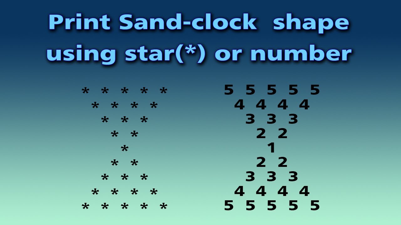 Print Sand clock using star and number - YouTube