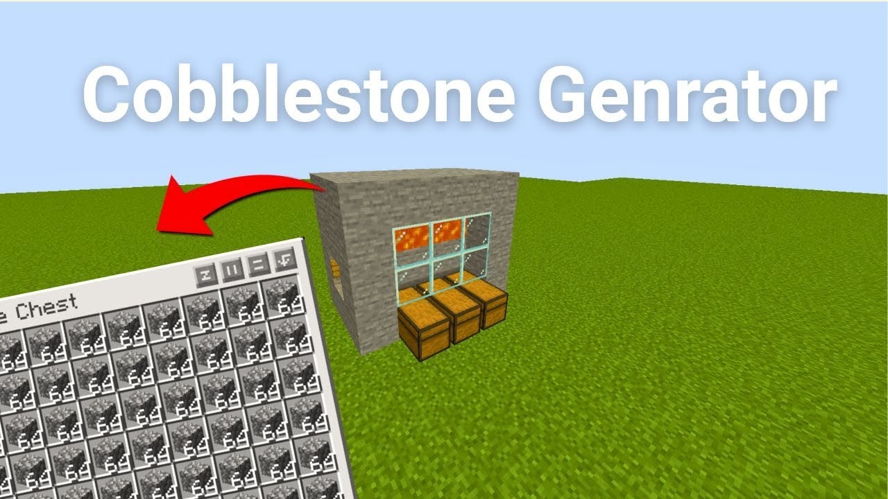 How to make cobblestone generator - YouTube
