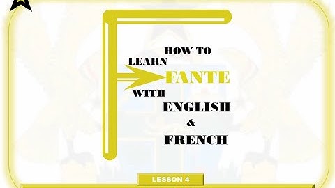 Lesson 4 - Days _ How to learn Fante with English and French