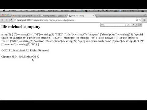 CodeIgniter User Agent