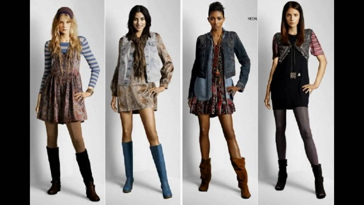 botas com vestido curto