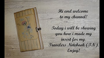 Insert for travelers notebook, laminated pockets.