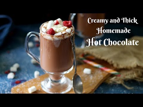 Raspberry Hot Chocolate | How to make Hot Chocolate at home | Creamy