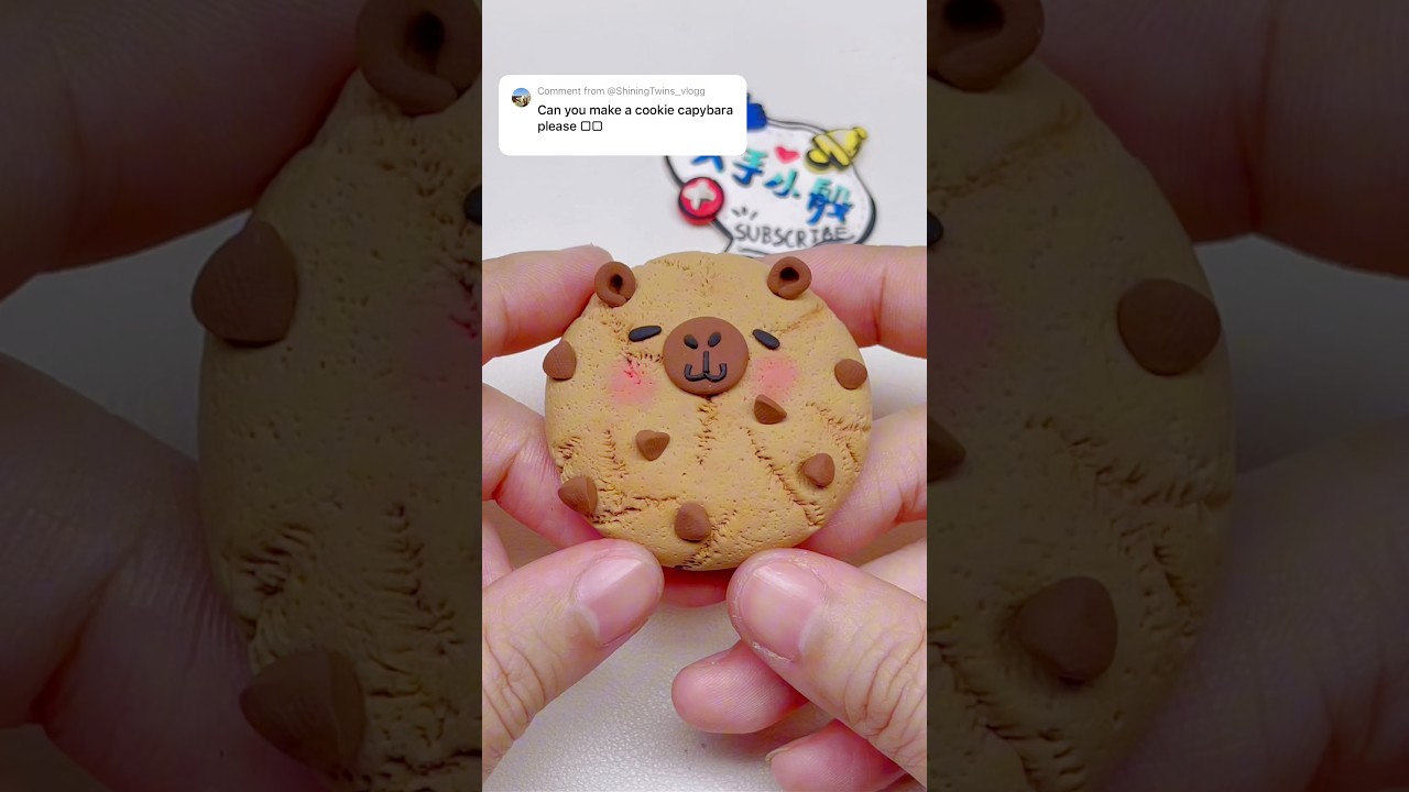 Cookie capybara 🍪 Clay Tutorial 